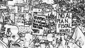 Empleados públicos protestan contra el plan fiscal