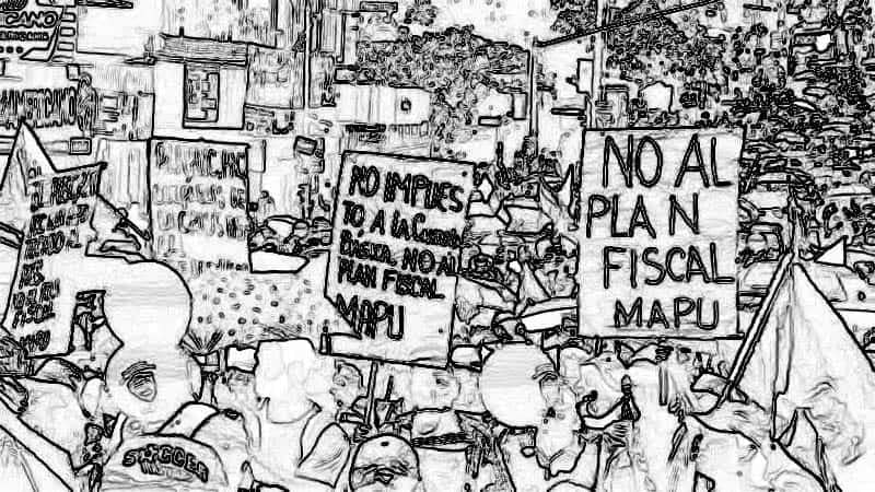 Empleados públicos protestan contra el plan fiscal
